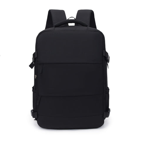 Darrahopens Home & Garden > Travel > Backpacks Black 25L Travel Laptop Backpack with Shoe Compartment 180 Degree Opening Carry On Rucksack Fits 14 Inch Laptop Ideal for Business and Weekends