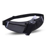 Darrahopens Home & Garden > Travel > Backpacks Black Adjustable Large Capacity Outdoor Sports Running Waist Pack(Waistline 70-160CM) - Multifunctional Marathon Pouch With Water Bottle Holder & Headphone Exit