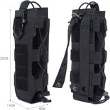 Darrahopens Home & Garden > Travel > Backpacks Black Adjustable Tactical Water Bottle Pouch - Multi-Functional MOLLE Compatible Accessory Bag for Hiking & Outdoor Survival