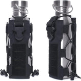 Darrahopens Home & Garden > Travel > Backpacks Black Adjustable Tactical Water Bottle Pouch - Multi-Functional MOLLE Compatible Accessory Bag for Hiking & Outdoor Survival