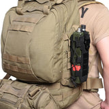 Darrahopens Home & Garden > Travel > Backpacks Black Adjustable Tactical Water Bottle Pouch - Multi-Functional MOLLE Compatible Accessory Bag for Hiking & Outdoor Survival