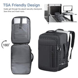 Darrahopens Home & Garden > Travel > Backpacks Black Expandable 17-Inch Laptop Travel Backpack with USB Port - Durable TSA Friendly Carry-on Luggage Bag