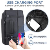 Darrahopens Home & Garden > Travel > Backpacks Black Expandable 17-Inch Laptop Travel Backpack with USB Port - Durable TSA Friendly Carry-on Luggage Bag