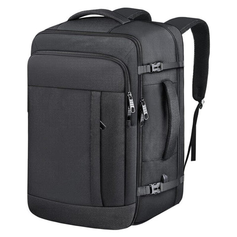 Darrahopens Home & Garden > Travel > Backpacks Black Expandable 17-Inch Laptop Travel Backpack with USB Port - Durable TSA Friendly Carry-on Luggage Bag