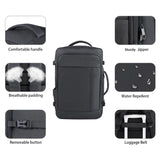 Darrahopens Home & Garden > Travel > Backpacks Black Expandable 17-Inch Laptop Travel Backpack with USB Port - Durable TSA Friendly Carry-on Luggage Bag