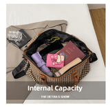 Darrahopens Home & Garden > Travel > Backpacks Black Large Capacity Knitted Travel Bag with Shoe-Zone - Weekend Overnight & Carry-on Gym Bag