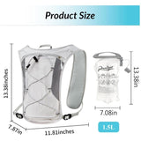 Darrahopens Home & Garden > Travel > Backpacks Black Lightweight Hydration Backpack with 1.5L Water Bladder Compact Cycling Running Pack for Hiking and Outdoor Sports Ideal for Australian Adventures