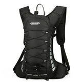 Darrahopens Home & Garden > Travel > Backpacks Black Lightweight Outdoor Sports Backpack Breathable Hiking Daypack Compact Running Cycling Bag with Bungee Storage 45cm for Travel