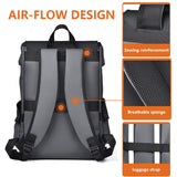 Darrahopens Home & Garden > Travel > Backpacks Black Men Large Capacity Business Laptop Backpack Waterproof PU Leather Travel Rucksack with USB Port for Work and Travel in Australia