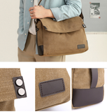 Darrahopens Home & Garden > Travel > Backpacks Black Men's Large Capacity Canvas Messenger Bag Lightweight Multi-Pocket Crossbody Shoulder Bag for Work Casual Travel iPad Compatible