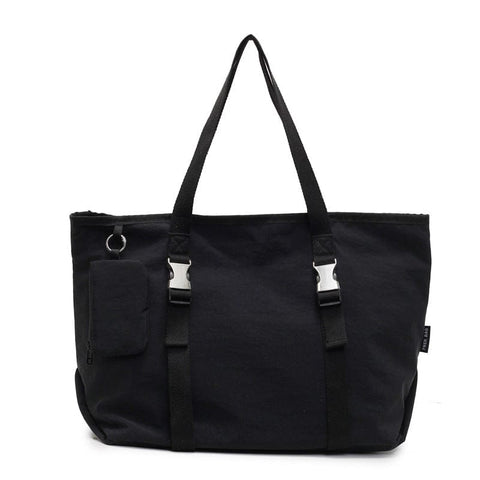Darrahopens Home & Garden > Travel > Backpacks Black Modern Utility Tote Bag for Women - Large Capacity Shoulder Bag with Detachable Pouch for Work, School & Travel