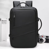 Darrahopens Home & Garden > Travel > Backpacks Black Premium Business Expandable Travel Backpack with External USB Charging - 20-35L Large-Capacity & Waterproof Commuter Daypack