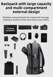 Darrahopens Home & Garden > Travel > Backpacks Black Premium Business Expandable Travel Backpack with External USB Charging - 20-35L Large-Capacity & Waterproof Commuter Daypack