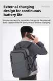 Darrahopens Home & Garden > Travel > Backpacks Black Premium Business Expandable Travel Backpack with External USB Charging - 20-35L Large-Capacity & Waterproof Commuter Daypack