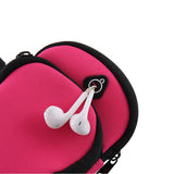 Darrahopens Home & Garden > Travel > Backpacks Black Sports Running Armband Bag Water Resistant Phone Pouch with Dual Zipper Pockets Earphone Hole for Gym Jogging Cycling Fits 6.5 Inch Smartphones