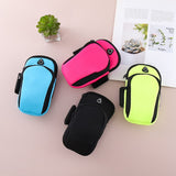 Darrahopens Home & Garden > Travel > Backpacks Black Sports Running Armband Bag Water Resistant Phone Pouch with Dual Zipper Pockets Earphone Hole for Gym Jogging Cycling Fits 6.5 Inch Smartphones