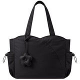 Darrahopens Home & Garden > Travel > Backpacks Black Stylish 16-inch Women's Tote Bag - Teacher & Nurse Puffer Work Bag, Travel & Daily Handbag with Cup Holders
