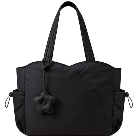 Darrahopens Home & Garden > Travel > Backpacks Black Stylish 16-inch Women's Tote Bag - Teacher & Nurse Puffer Work Bag, Travel & Daily Handbag with Cup Holders