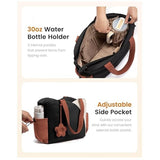 Darrahopens Home & Garden > Travel > Backpacks Black Stylish 16-inch Women's Tote Bag - Teacher & Nurse Puffer Work Bag, Travel & Daily Handbag with Cup Holders