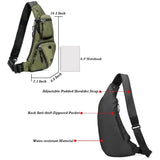 Darrahopens Home & Garden > Travel > Backpacks Black Tactical Style Sling Bag Crossbody Chest Pack Lightweight Daypack for Travel Hiking and Cycling Fits 8.3 Inch Notebook Ideal for Australian Outdoors