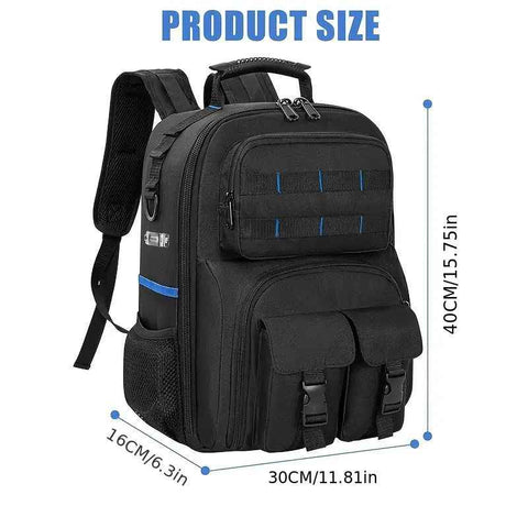 Darrahopens Home & Garden > Travel > Backpacks Black travel backpack, multi-pocket backpack, comfortable backpack, backpack with waist support, backpack with rubber feet, organizer backpack, durable backpack