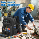 Darrahopens Home & Garden > Travel > Backpacks Black travel backpack, multi-pocket backpack, comfortable backpack, backpack with waist support, backpack with rubber feet, organizer backpack, durable backpack