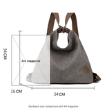Darrahopens Home & Garden > Travel > Backpacks Black Versatile 3-in-1 Canvas Backpack and Shoulder Bag Large Capacity Handbag for Women Ideal for Travel School and Everyday Use