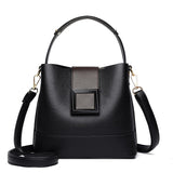Darrahopens Home & Garden > Travel > Backpacks Black Versatile Bucket Bag - Stylish Trend Shoulder Handbag with Large Capacity Crossbody for Women (21x10x30 cm)