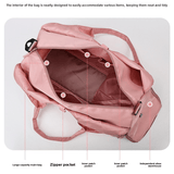 Darrahopens Home & Garden > Travel > Backpacks Black Women Large Capacity Yoga Gym Bag with Shoe Compartment and Mat Strap Water Resistant Travel Duffel Lightweight Tote for Fitness and Weekend Trips