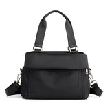 Darrahopens Home & Garden > Travel > Backpacks Black Women's Large Capacity Water-Resistant Nylon Handbag Multi-Compartment Crossbody Shoulder Bag for Work Travel and Daily Use 30cm