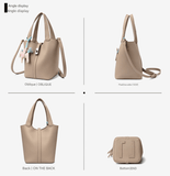 Darrahopens Home & Garden > Travel > Backpacks Black Women's Small PU Leather Bucket Bag with Secure Lock and Horse Charm - 20cm Compact Crossbody Handbag for Everyday Use