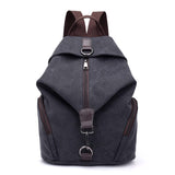 Darrahopens Home & Garden > Travel > Backpacks Black Women's Vintage Canvas Backpack Casual Daypack Retro College School Bag Large Capacity Rucksack for Travel Work & Daily Use