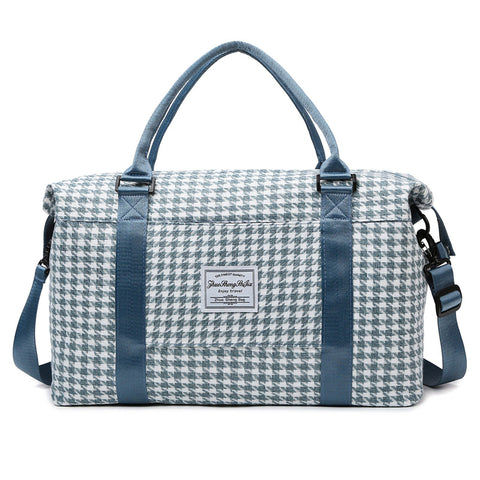 Darrahopens Home & Garden > Travel > Backpacks Blue Expandable Large Capacity Travel Bag - Short Trip Duffle with Trolley Sleeve, Maternity & Gym Storage (47x17x30 cm)