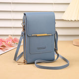 Darrahopens Home & Garden > Travel > Backpacks Blue Touch Screen Crossbody Phone Bag for Women Small Shoulder Purse with Dual Zippers and Card Slots Compact Travel Pouch Australian Lifestyle