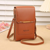 Darrahopens Home & Garden > Travel > Backpacks Brown Touch Screen Crossbody Phone Bag for Women Small Shoulder Purse with Dual Zippers and Card Slots Compact Travel Pouch Australian Lifestyle