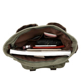 Darrahopens Home & Garden > Travel > Backpacks Brown Vintage Canvas Messenger Bag Men Crossbody Satchel Durable Shoulder Bag for Work and Travel Multi Pocket Casual Daypack