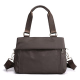 Darrahopens Home & Garden > Travel > Backpacks Brown Women's Large Capacity Water-Resistant Nylon Handbag Multi-Compartment Crossbody Shoulder Bag for Work Travel and Daily Use 30cm