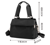 Darrahopens Home & Garden > Travel > Backpacks Brown Women's Large Capacity Water-Resistant Nylon Handbag Multi-Compartment Crossbody Shoulder Bag for Work Travel and Daily Use 30cm