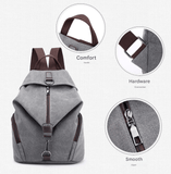 Darrahopens Home & Garden > Travel > Backpacks Brown Women's Vintage Canvas Backpack Casual Daypack Retro College School Bag Large Capacity Rucksack for Travel Work & Daily Use