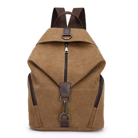 Darrahopens Home & Garden > Travel > Backpacks Brown Women's Vintage Canvas Backpack Casual Daypack Retro College School Bag Large Capacity Rucksack for Travel Work & Daily Use