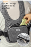 Darrahopens Home & Garden > Travel > Backpacks Child Motorcycle Safety Harness Strap Adjustable Passenger Belt with Handles & Storage Pocket Breathable Linen Blue for Scooter