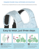 Darrahopens Home & Garden > Travel > Backpacks Child Motorcycle Safety Harness Strap Adjustable Passenger Belt with Handles & Storage Pocket Breathable Linen Pink for Scooter