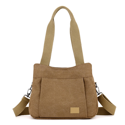 Darrahopens Home & Garden > Travel > Backpacks Coffee Multi-functional Large Capacity Canvas Tote Bag - Versatile 3-Way Adjustable Shoulder and Crossbody Handbag for Work, Travel, and Daily Use
