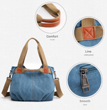 Darrahopens Home & Garden > Travel > Backpacks Coffee Women's Retro Canvas Tote Bag Large Capacity Shoulder Handbag Adjustable Crossbody Strap 35cm for Travel Work & Daily Use