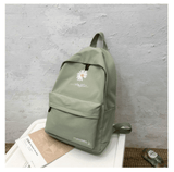 Darrahopens Home & Garden > Travel > Backpacks Daisy Embroidered Waterproof Backpack School Bag Green Nylon Laptop Daypack for High School Uni and Travel