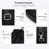 Darrahopens Home & Garden > Travel > Backpacks Drawstring Backpack - Waterproof Sports Bag - Lightweight Sports Backpack - With Shoe Compartment - Unisex - Suitable for Basketball, Football, Swimming and Travel - Black