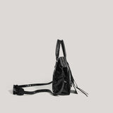 Darrahopens Home & Garden > Travel > Backpacks Edgy Chic Rivet Motorcycle Bag - High-Fashion Shoulder Crossbody Handbag for Women (37.5x10x23 cm)
