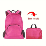 Darrahopens Home & Garden > Travel > Backpacks Foldable Nylon Backpack – Lightweight, Durable, and Strong Load Capacity, Four-Step Folding Transforms into a Handbag in Seconds, Multi-pocket Organization with Breathable Carrying(blue)