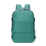 Darrahopens Home & Garden > Travel > Backpacks Green 25L Travel Laptop Backpack with Shoe Compartment 180 Degree Opening Carry On Rucksack Fits 14 Inch Laptop Ideal for Business and Weekends