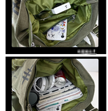 Darrahopens Home & Garden > Travel > Backpacks Green 3D Frog Graffiti Canvas Backpack Large Capacity 37x40cm School Bag for Students and Uni Students - Creative Aesthetic Rucksack
